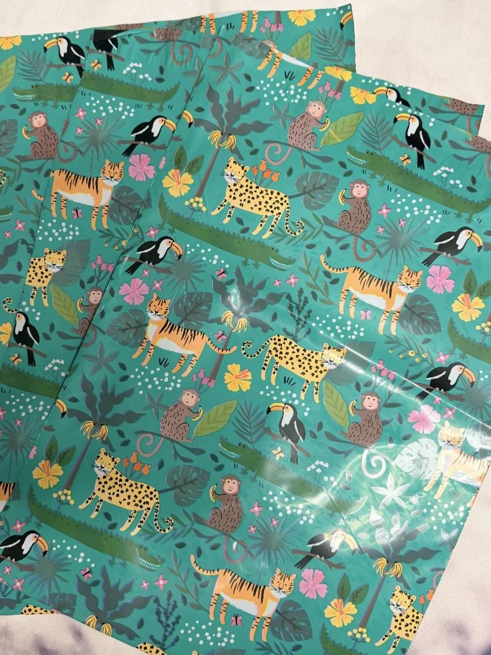 20 10x13 Jungle designer poly mailer